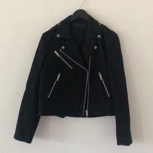 Rag and Bone Black Denim (mock leather) Jacket, M